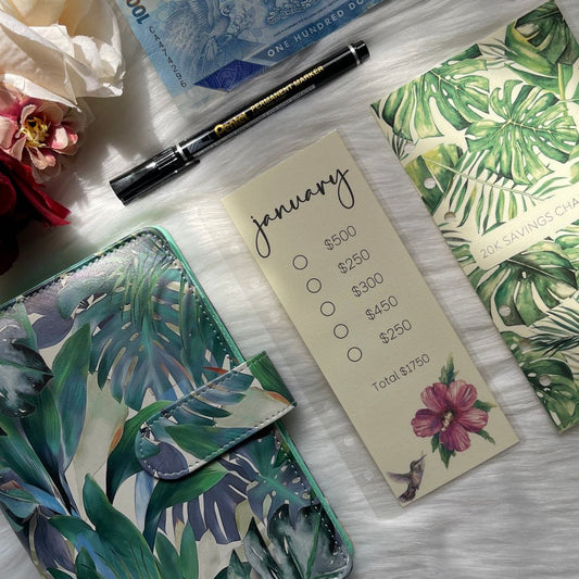 Monthly Savings Binder | Tropical