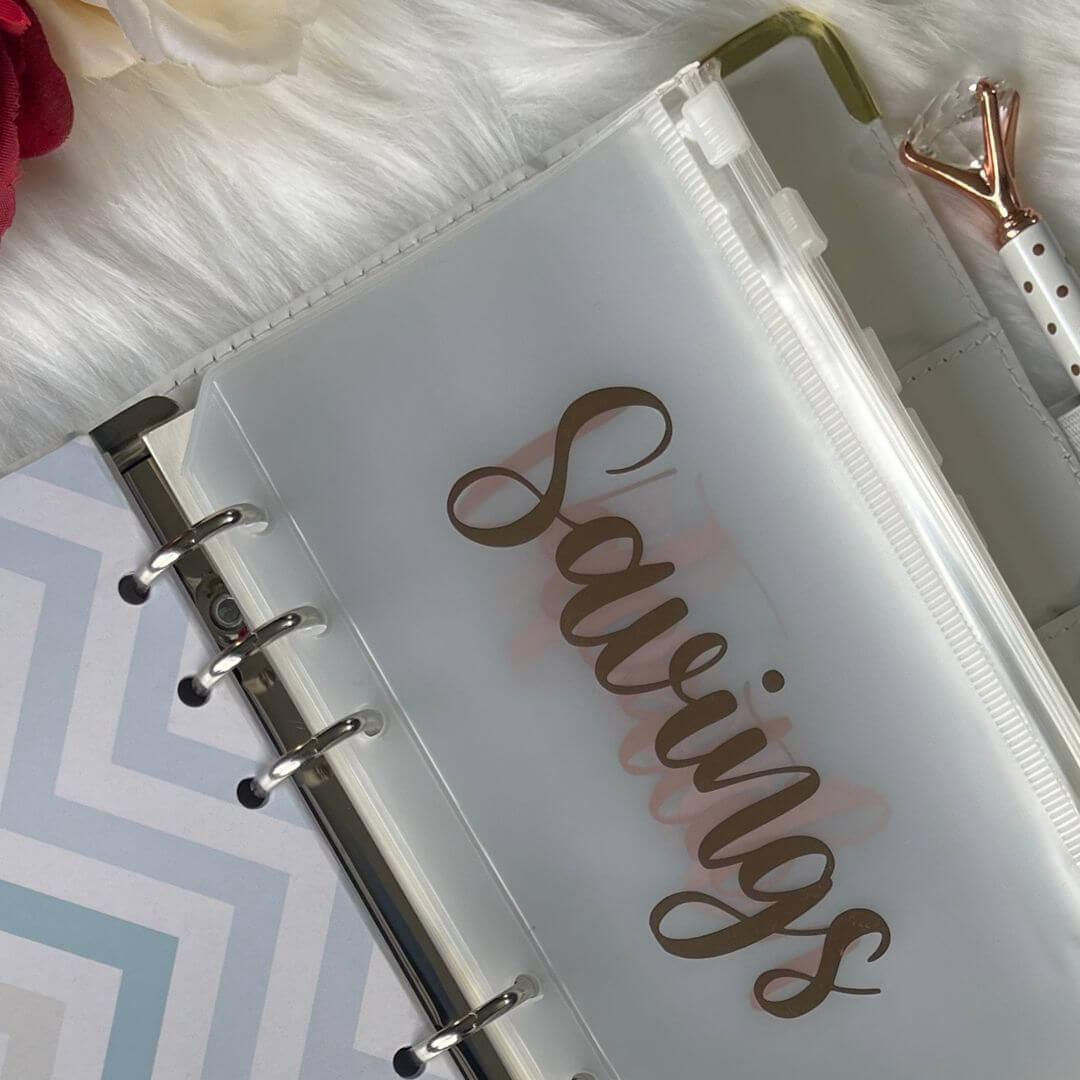 White Marble A6 Budget Binder exclusively available at Budgeting Basics Trinidad and Tobago