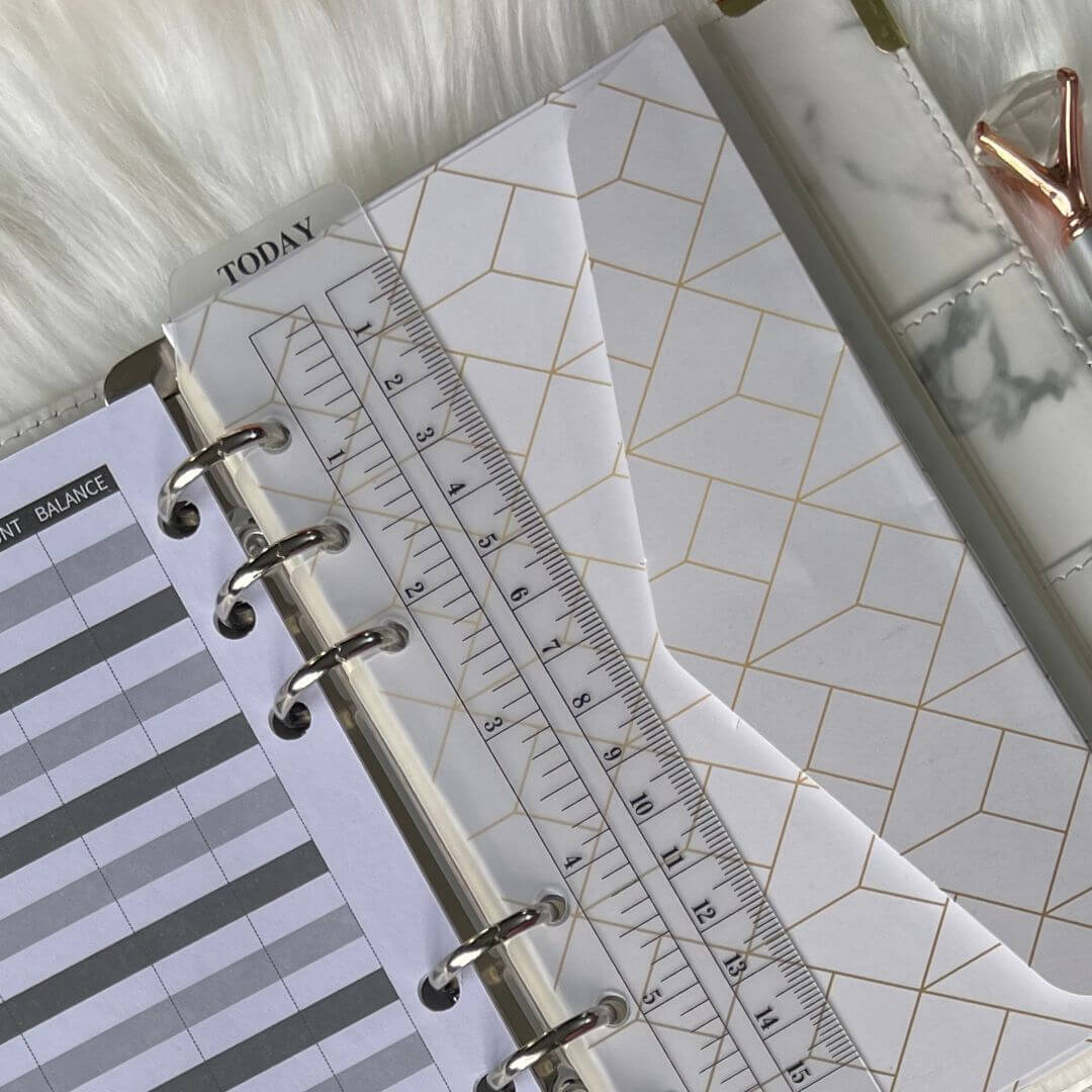 White Marble A6 Budget Binder exclusively available at Budgeting Basics Trinidad and Tobago